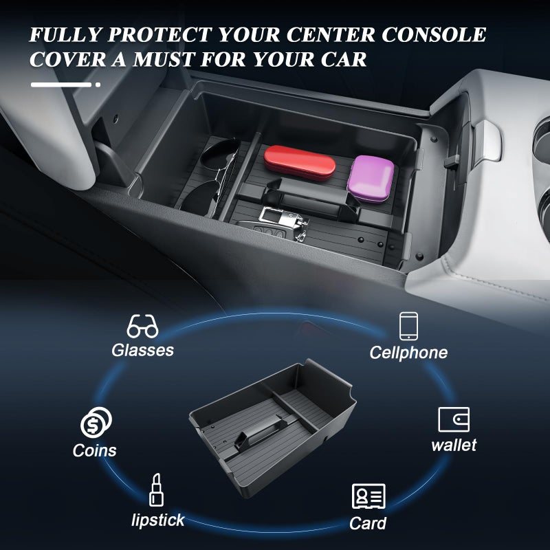 BIBIBO for 2025 Murano Center Console Organizer 2025 Nissan Murano SV/SL/Platinum Console Tray 2025 Murano Insert Glove Pallet Organizer 2025 Nissan Murano Accessories 2025 Murano Armrest Organizer - Image 4